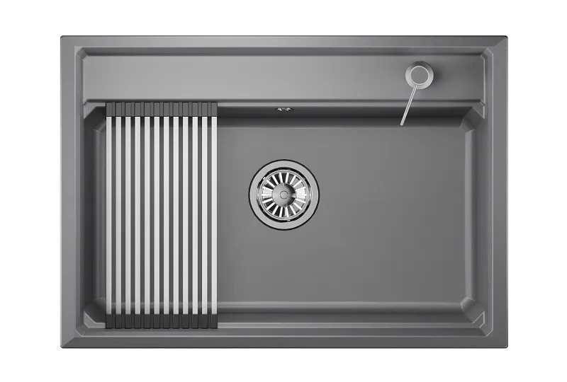 Мойка для кухни Granula Kitchen Space 7301 алюминиум, 73х51 см, прямоугольная