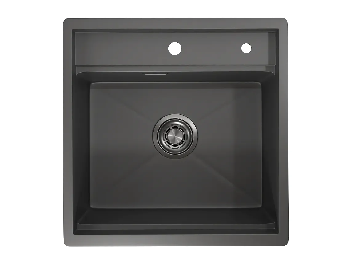 Мойка для кухни Granula Kitchen Space 5051 графит матовый, 50х51 см, квадратная