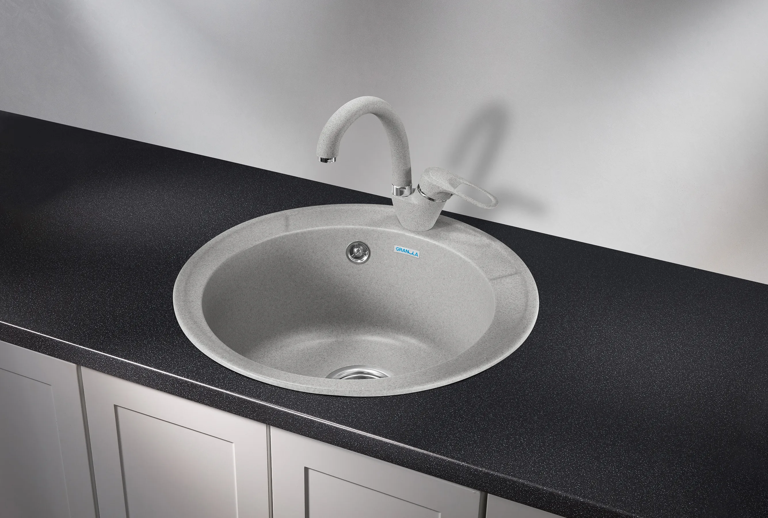 Мойка для кухни Granula Standart 4802 базальт, D48 см, круглая