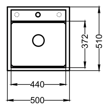 Мойка для кухни Granula Kitchen Space 5002i алюминиум, 50х51 см, квадратная