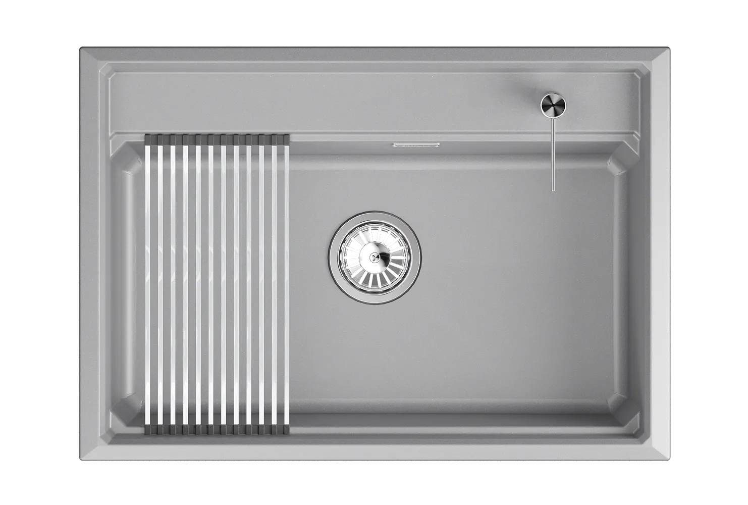 Мойка для кухни Granula Kitchen Space 7301i алюминиум, 73х51 см, прямоугольная