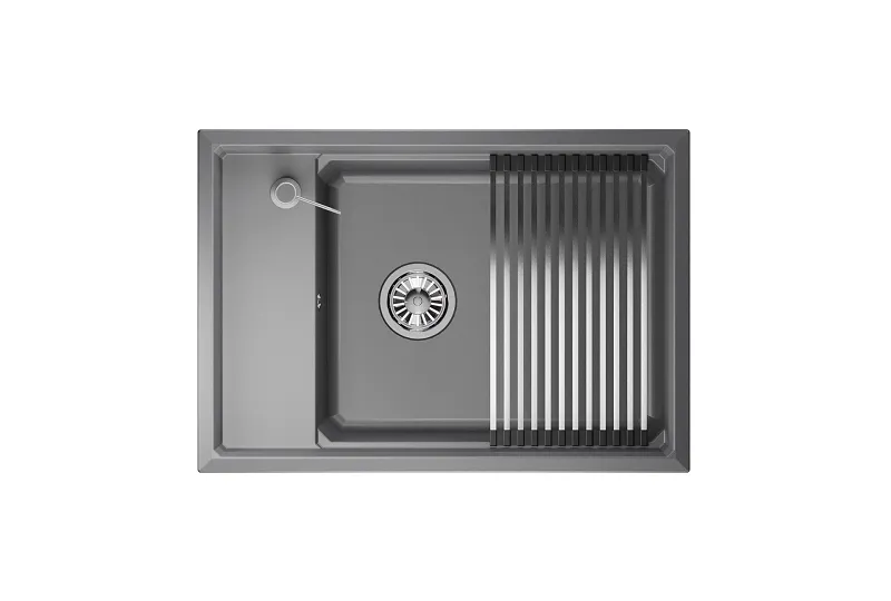 Мойка для кухни Granula Kitchen Space 7305 алюминиум, 73х51 см, прямоугольная