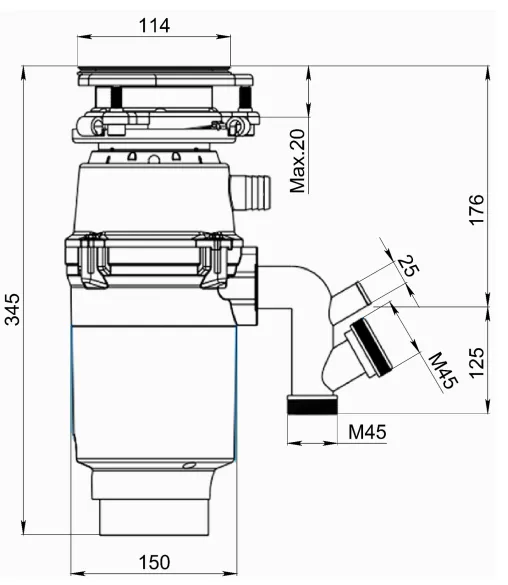 Измельчитель пищевых отходов Granula R600