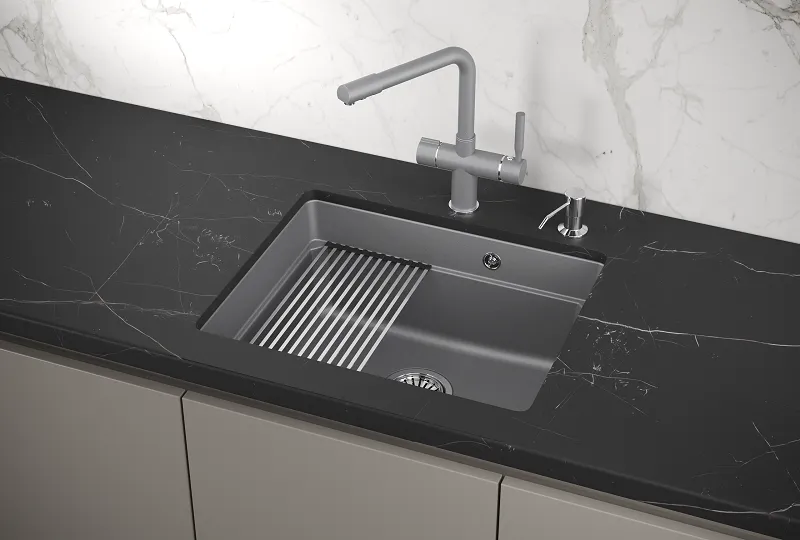 Мойка для кухни Granula Kitchen Space 5501U алюминиум, 55х45 см, прямоугольная