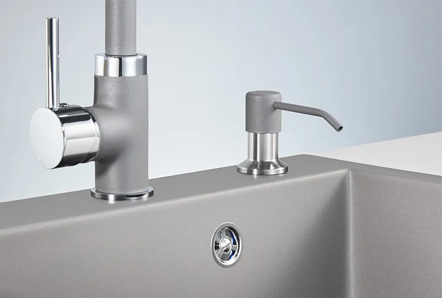 Дозатор моющего средства Granula 1403 алюминиум, объем 350 мл