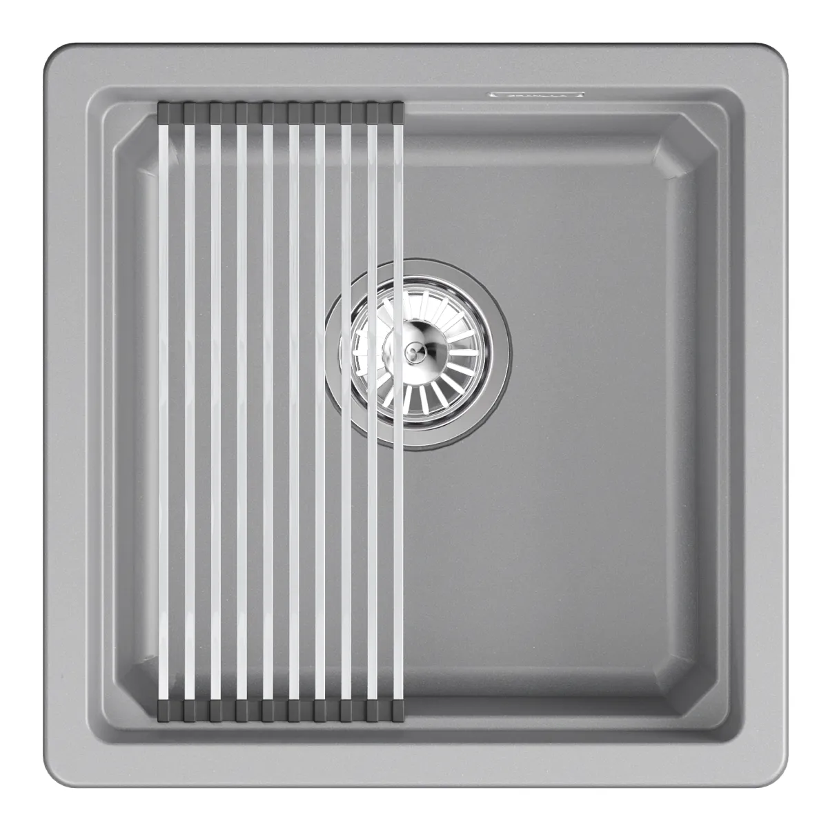 Мойка для кухни Granula Kitchen Space 4501iU алюминиум, 45х45 см, квадратная