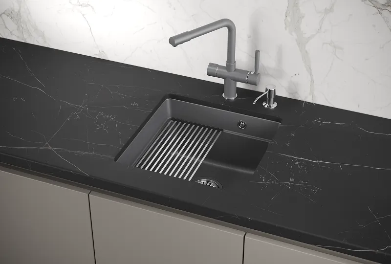 Мойка для кухни Granula Kitchen Space 4501U алюминиум, 45х45 см, квадратная