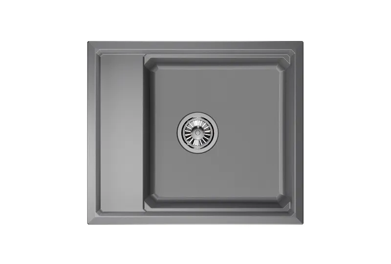 Мойка для кухни Granula Kitchen Space 6004 алюминиум, 60х51 см, прямоугольная