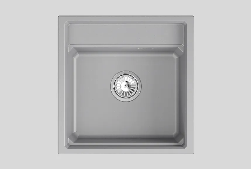 Мойка для кухни Granula Kitchen Space 5002i алюминиум, 50х51 см, квадратная