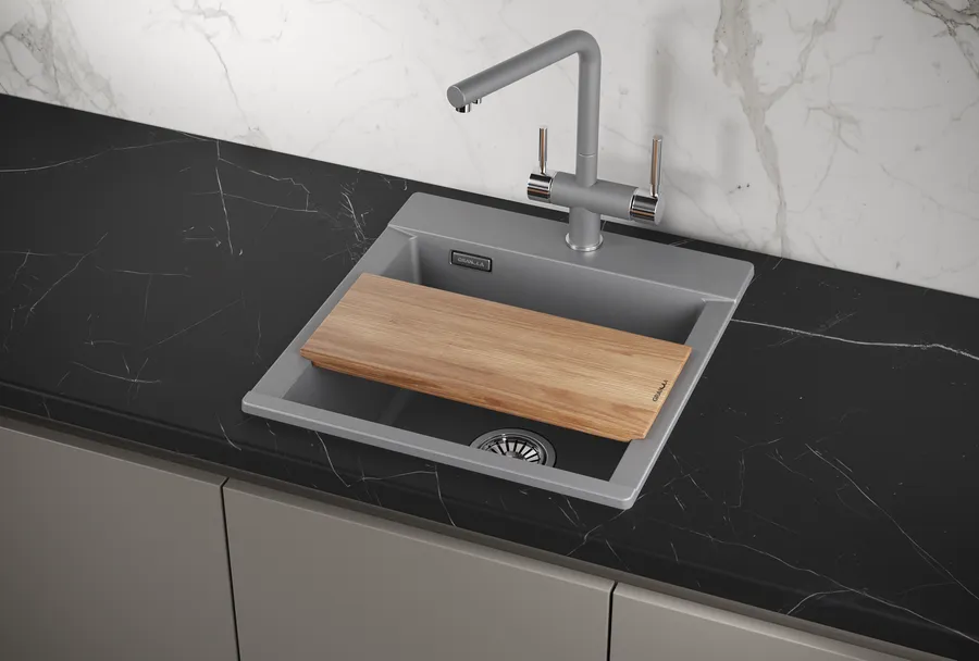 Мойка для кухни Granula Estetica 4701 алюминиум, 47х50 см, квадратная