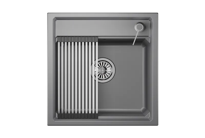 Мойка для кухни Granula Kitchen Space 5002 алюминиум, 50х51 см, квадратная