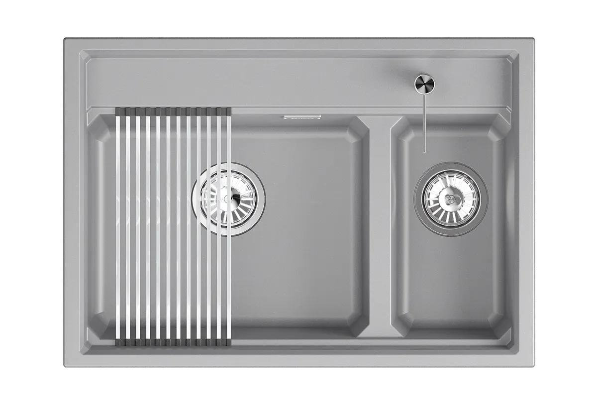 Мойка для кухни Granula Kitchen Space 7302i алюминиум, 73х51 см, прямоугольная