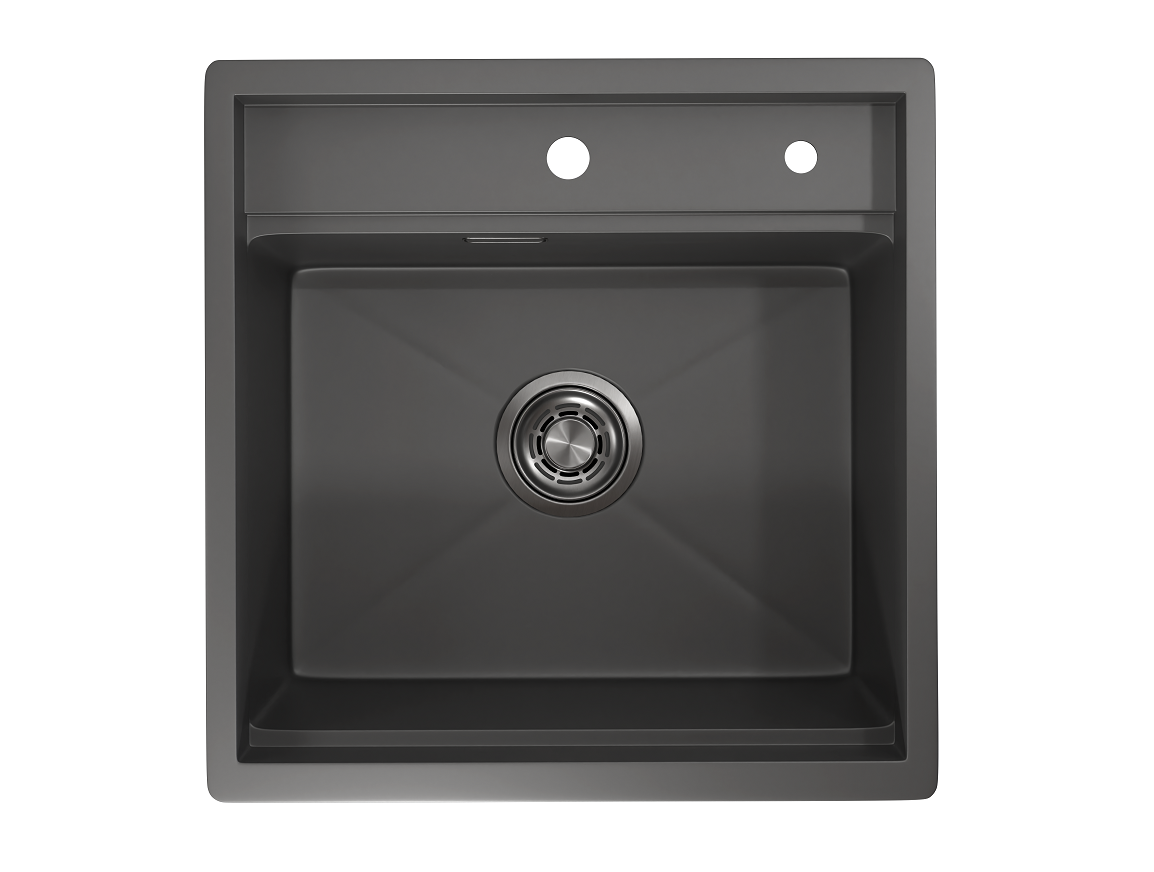 Мойка для кухни Granula Kitchen Space 5051 графит матовый, 50х51 см, квадратная
