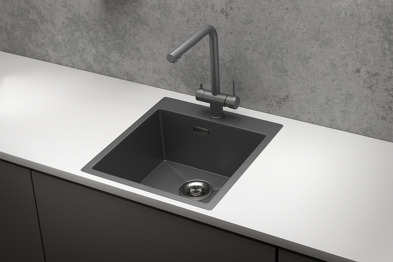 Мойка для кухни Granula 4600 графит матовый, 46х51 см, квадратная