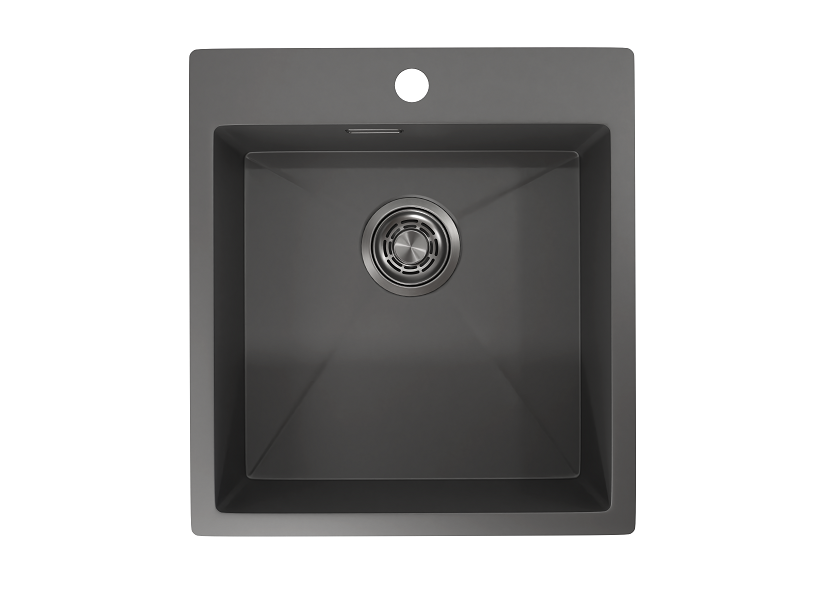 Мойка для кухни Granula 4600 графит матовый, 46х51 см, квадратная