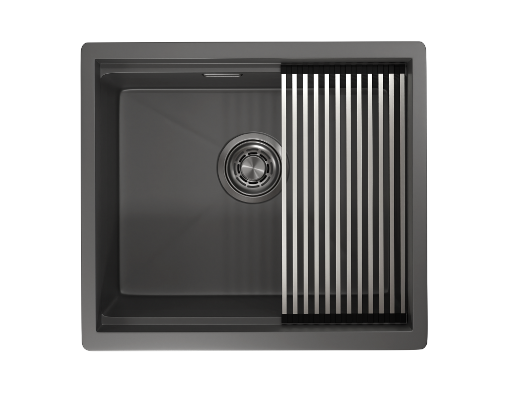 Мойка для кухни Granula Kitchen Space 5045U графит матовый, 50х44,5 см, прямоугольная
